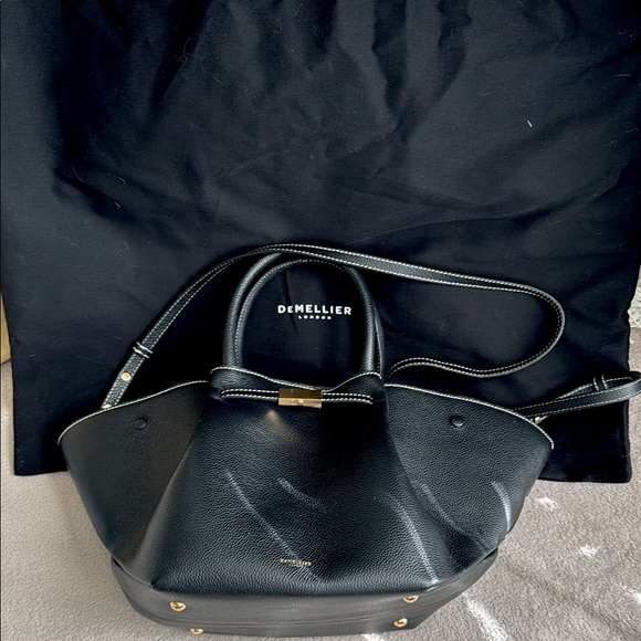 DeMellier The Midi New York Black Small Grain Leather Handbag - Picture 5 of 10